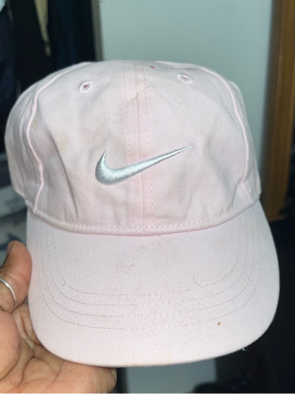 Nike Light Pink Cap with Silver Swoosh